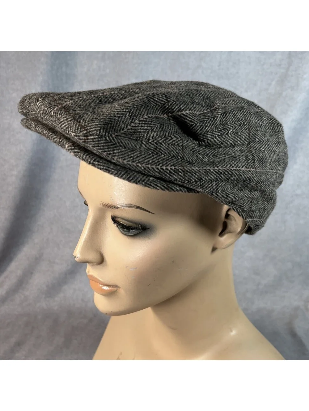 Dockers Newsboy Cabbie Hat Size S/M Brown Herringbone NWT - 1101-1V